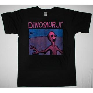 tshirtเสื้อยืดคอกลมฤดูร้อนVintage Indie Band 1993 t shirt dinosaur JR T-shirt fashion cal short sleeve mens tee black Ub