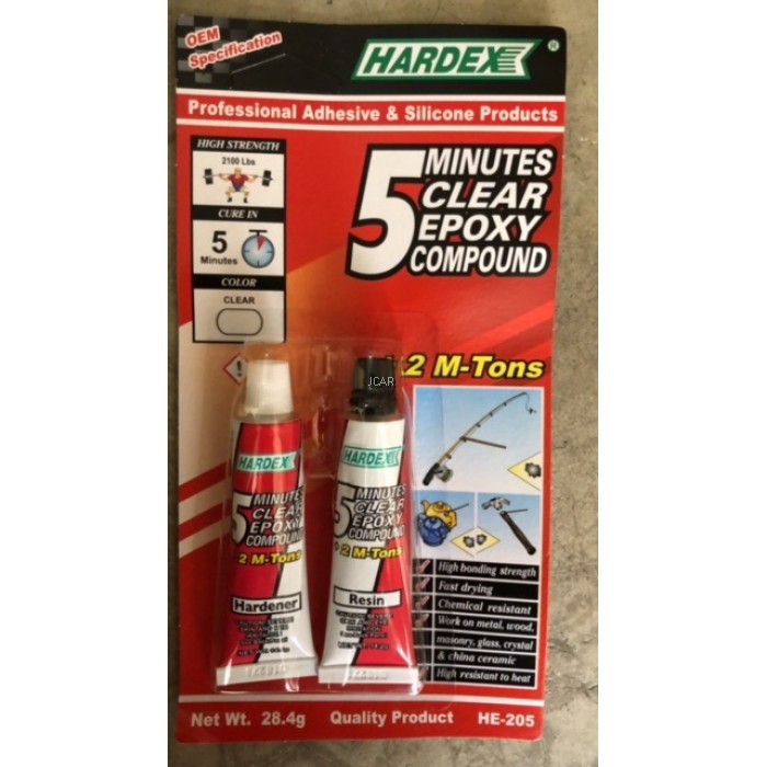 HARDEX 5 MINUTES CLEAR EPOXY COMPOUND HE-205 (20.4G)