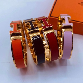 Hermès Clic Clac H enamel Bracelet [SALE]