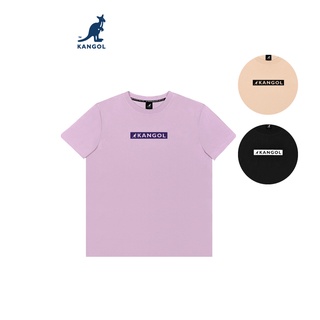 KANGOL T-shirt เสื้อยืดสกรีนลายอักษร KANGOL สีดำ,กากี,ม่วง ผู้ชาย