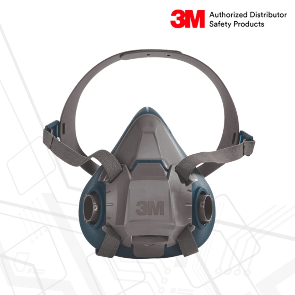 3M™ 6502QL หน้ากากครึ่งหน้าชนิดไส้กรองคู่ ขนาดกลาง (เฉพาะหน้ากาก)