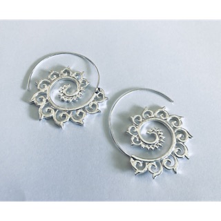 พร้อมส่งจากไทย!! Spiral earring ต่างหู ห่วง ขนาดใหญ่ โบฮีเมียน