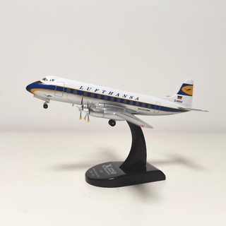 Viscount Vickers v-814 Lufthansa โมเดลเครื่องบินอัลลอย 1:200