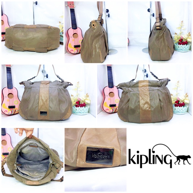 👜: KIPLING AGNEL Brown Shoulder Bag แท้💯%