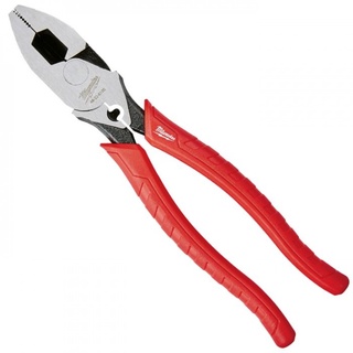 คีมปากตรง MILWAUKEE NO.48-22-6100 ขนาด 9 นิ้ว Comfort Grip High Leverage Linemans Pliers with Crimper