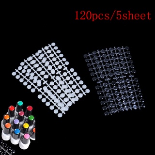 Kacoom 120pcs Nail Art Polish Palette Dot Flat Manicure Nail Color Card Gel Color Tips TH