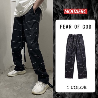 ESSENTIALS FEAR OF GOD กางเกงขายาว 1สีกางเกงไฮสตรีทแฟชั่น์ FOG   ชุดคู่รัก    กางเกงผู้ชาย  กางเกงผู้หญิง  กางเกงขายาว