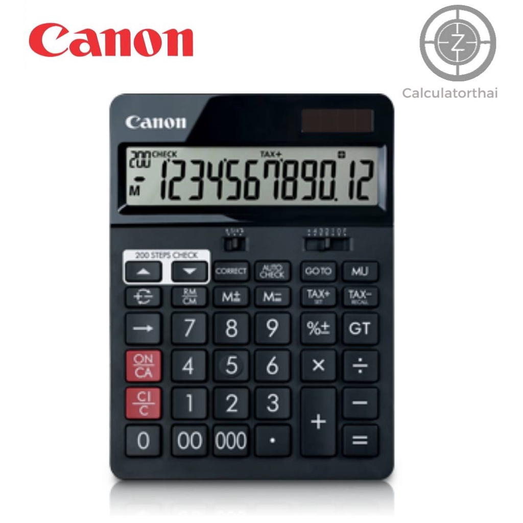 เครื่องคิดเลขพื้นฐาน เครื่องคิดเลข สีดำ Canon AS-2288R  ข้อมูลสินค้า เครื่องคิดเลข สีดำ Canon AS-228