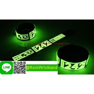 Front 242 ขายริสแบนด์เรืองแสง  FNT230GA Wristband สายรัดข้อมือวงร็อค