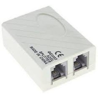 ADSL SPLITTER กล่องแยกสัญญาณโทรศัพท์ กล่อง ADSL RJ11 Cable Line ADSL Fax Modem Phone Network Jack Micro Filter Splitter