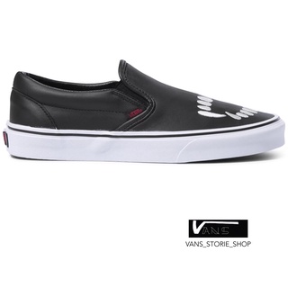 VANS SLIP ON FANGS BLACK TRUE WHITE SNEAKERS สินค้ามีประกันแท้