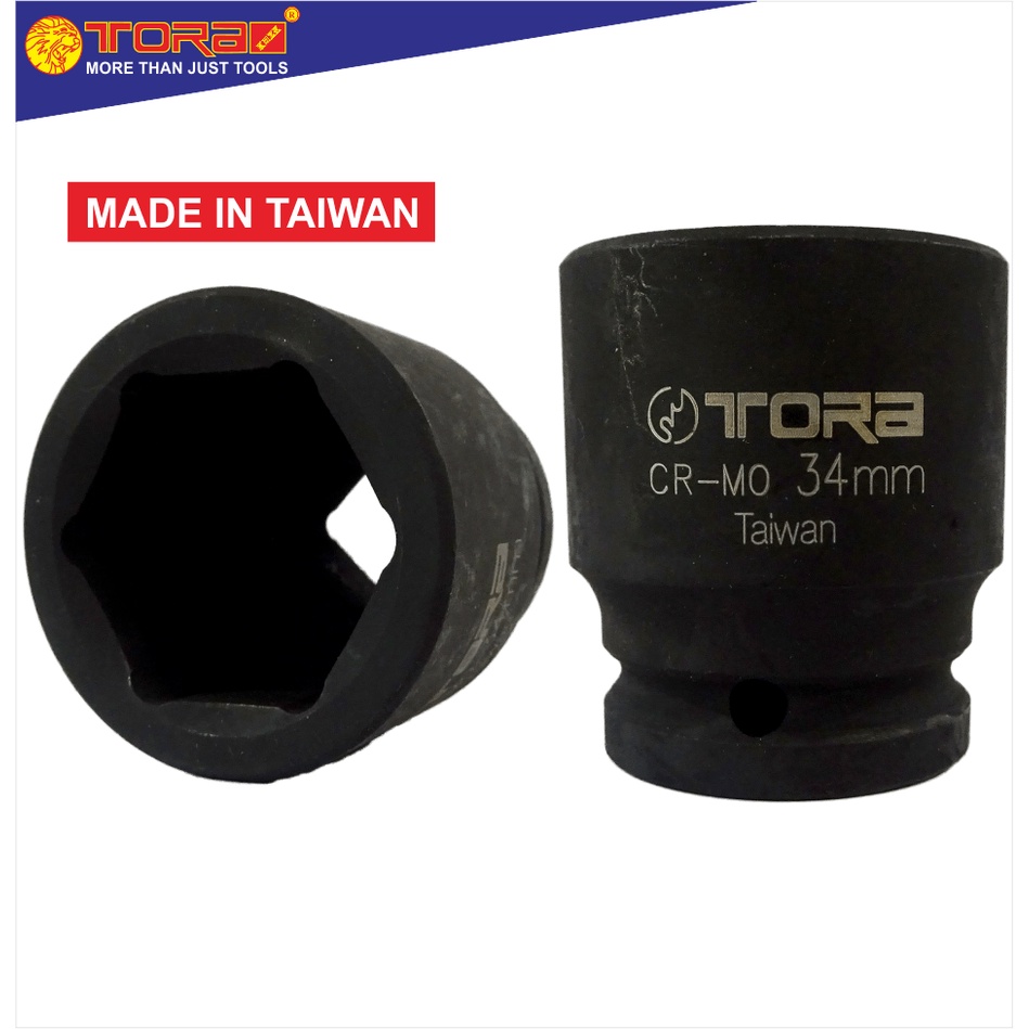 MATA TORA Black Socket Bit 34 MM 3/4 DR 6 PT - ซ็อกเก็ตผลกระทบ - TAIWAN