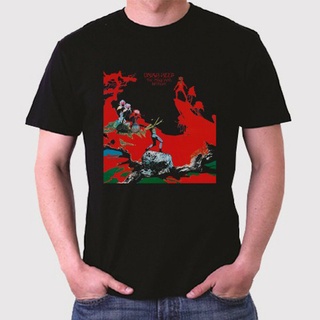 เสื้อยืดคอกลมเสื้อยืดสีดําพิมพ์ลาย Uriah Heep The Magicians Birthday สําหรับผู้ชายS-5XL