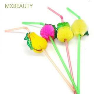 Mxbeauty หลอดดื่มค็อกเทล 3D หลากสีสัน 50 ชิ้น/ล็อตสําหรับตกแต่ง