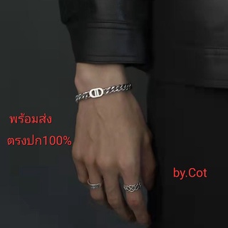 ส่งจากไทย สร้อยข้อมือพิมพ์ลายตัวอักษร สำหรับผู้หญิงและผู้ชาย ตรงปก100% เก็บปลายทางได้