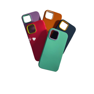 เคสมือถือ ซิลิโคน ทรงเหลี่ยม สีสันสดใส ทนการกระแทก สำหรับ iPhone 11 12 Pro Max X Xs XR 8 7 Plus