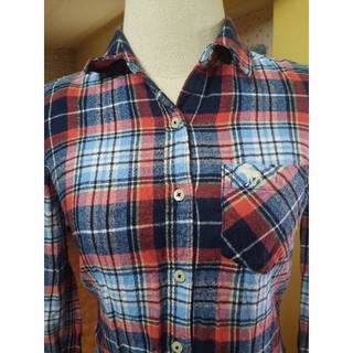 เสื้อเชิ๊ตแขนยาวผู้หญิงนำเข้ามือสองแบรนด์แท้abercrombie