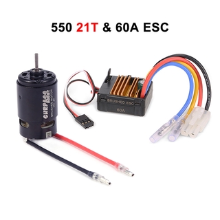 Surpass HOBBY 550 Bürstenmotor 12T 21T 27T 35T + 60A ESC สําหรับ 1/10 TRAXXAS Auto