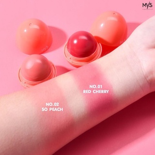 มิสทิศมิสส์(EXP 07/09/2023) บลัชออนชนิดครีม มิสส์ บอนนี่ บลัช ซอฟท์ บาล์ม MYSS Bonnie Blush Soft Balm 12 g.