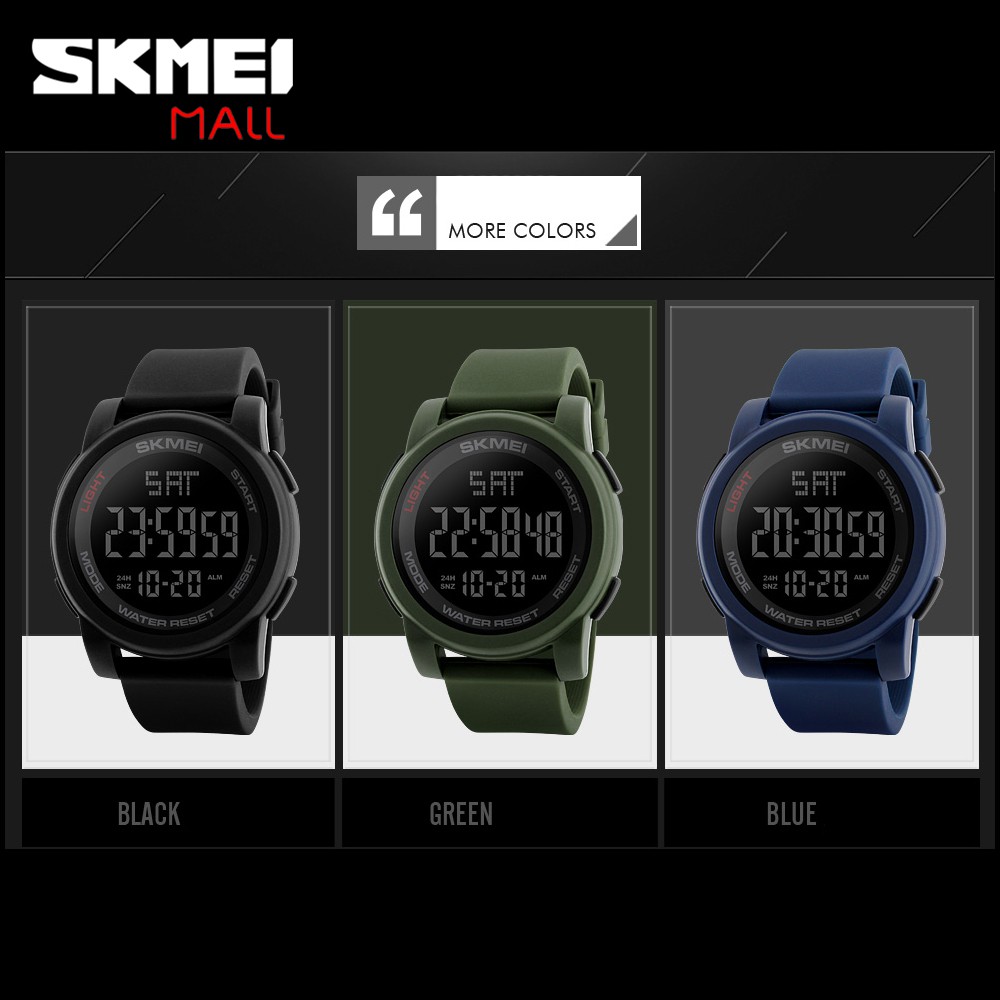 Skmei 1257 นาฬิกาข้อมือ โครโนกราฟ นับถอยหลัง สายซิลิโคน สําหรับผู้ชาย