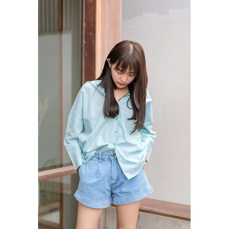 Numsha Brand เชิ้ตผ้านิ่มแขน5ส่วน / NB20069