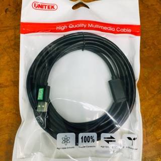 Y-C418GBK USB 2.0 A Male to A Female 5M. Unitek ออกใบกำกับภาษีได้