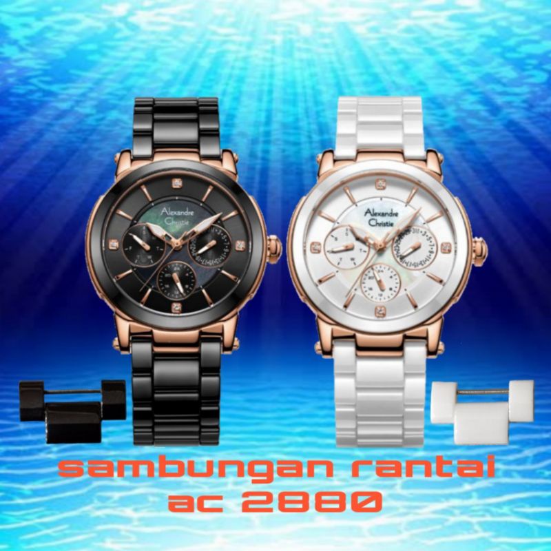 Alexandre Christie AC 2880 สายโซ่เชื่อมต่อนาฬิกาข้อมือเซรามิก
