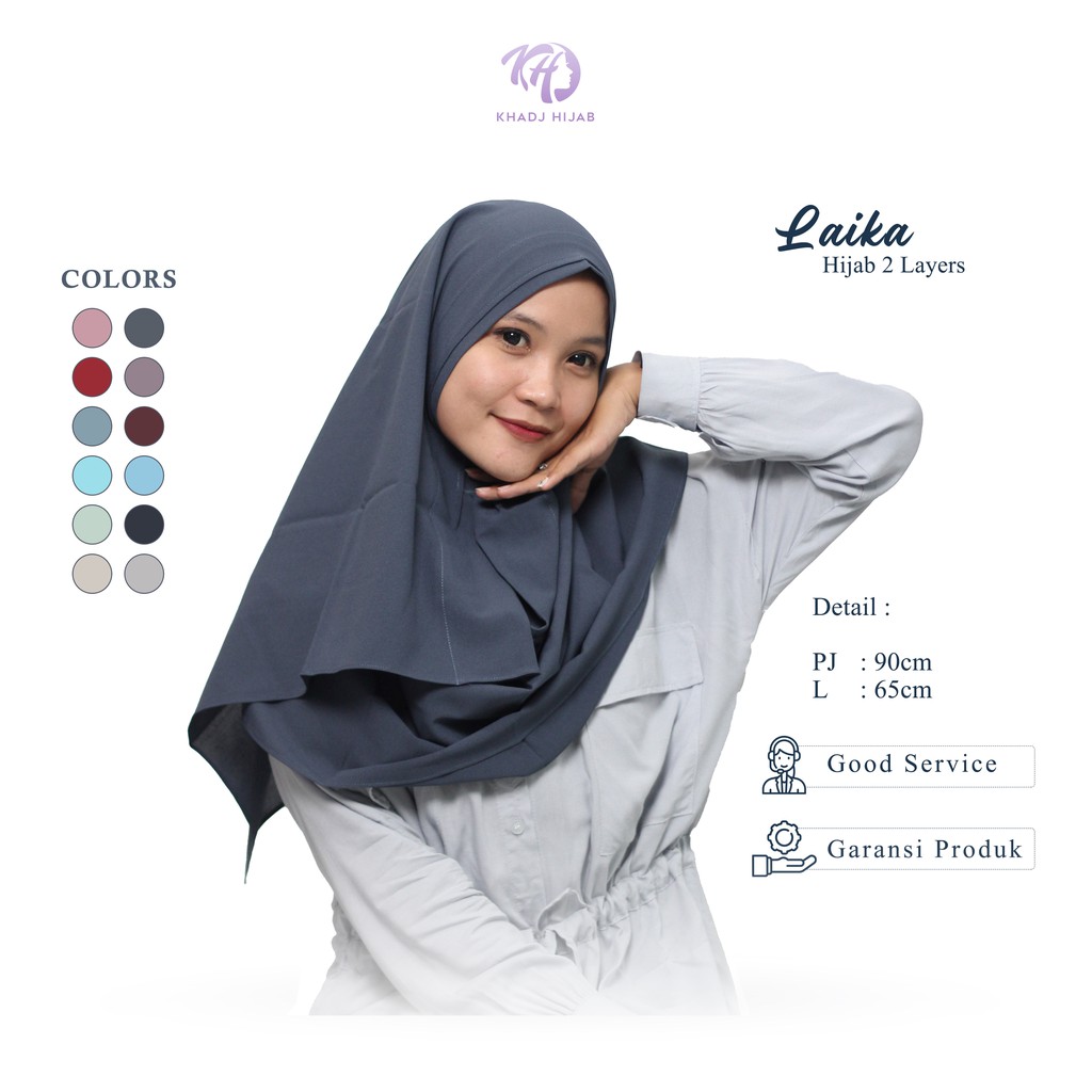 Khadj Hijab - Hijab Laika Pashmina Instant Bergo Antem