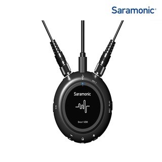 Saramonic Smart V2M มิกเซอร์รวมเสียงไมโครโฟน 2 ช่อง โมโนและสเตอริโอ TRS 3.5มม.พร้อมสายไมโครโฟนหนีบปกเสื้อใช้ได้กับมือถือ