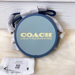 New Coach  Kia Circle Bag In Colorblockงาน Shop มีถุงผ้าขนาด7"