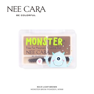 N1968 NEE CARA MONSTER BROW POWDER นีคารา มอนส์เตอร์ บราว พาวเดอร์ คิ้วฝุ่น พาเลทคิ้ว 2 สี