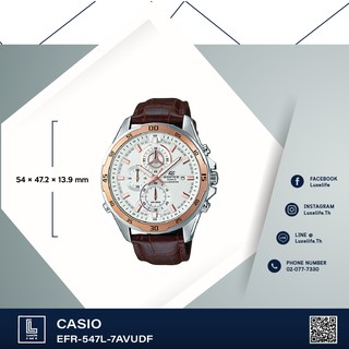 นาฬิกาข้อมือ Casio Edifice รุ่น EFR-547L-7AVUDF นาฬิกาข้อมือผู้ชาย สายหนัง