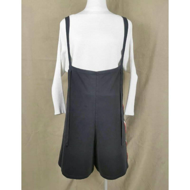 24HR发Suspender BlackStocksuit เข่าความยาวสูทสีขาวด้านในแขนยาวคอเรือ