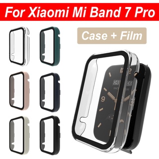 เคสป้องกันหน้าจอ PC พร้อมฟิล์มกันรอย แบบเต็มจอ สําหรับ Xiaomi Mi Band 7 Pro