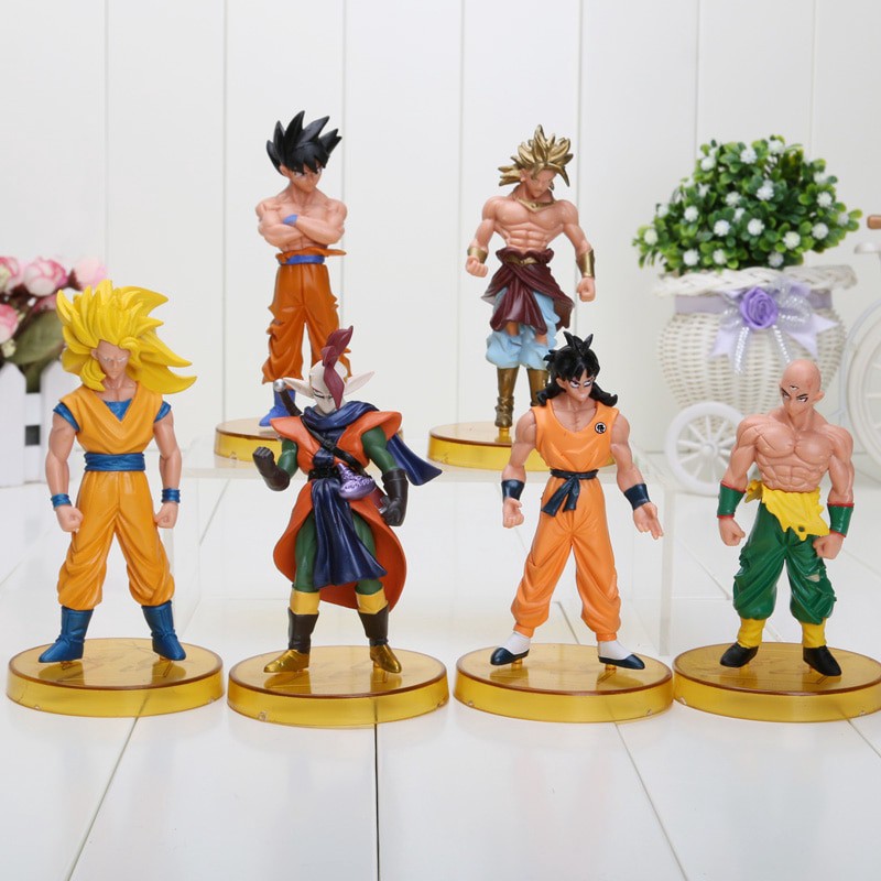 ฟิกเกอร์ Anime Dragon Ball Z tunks Vegeta Goku Kakarotto PVC 6 ชิ้น / ชุด