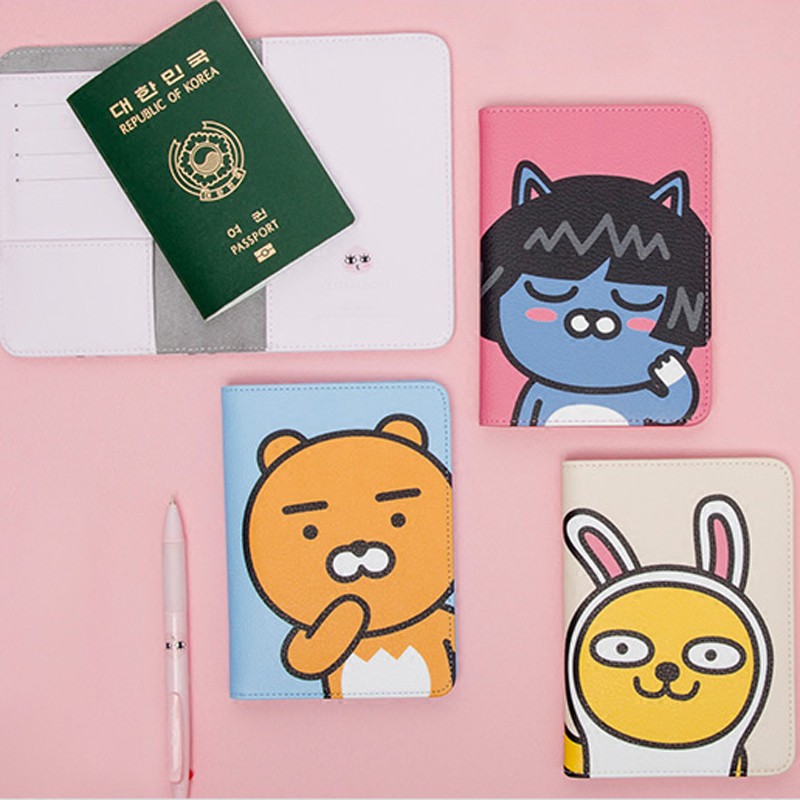 😍Passport Case กระเป๋าใส่พาสปอร์ต Passport Cover ลาย KAKAO FRIENDS