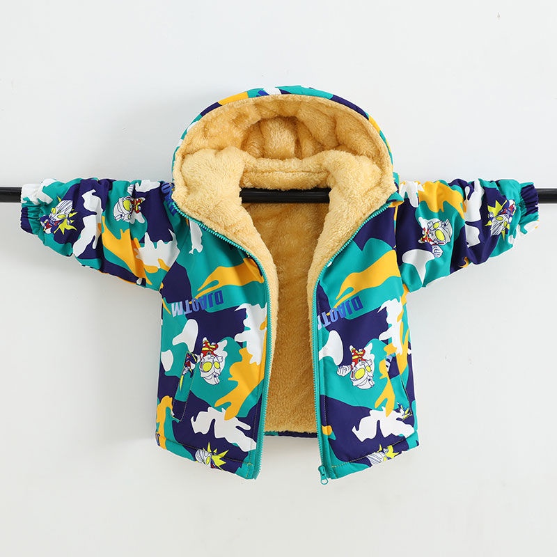 ◈เสื้อแจ็กเก็ตกันหนาว สําหรับเด็ก◈เสื้อแจ็กเก็ตลําลอง แบบหนา ลายการ์ตูนพราง ให้ความอบอุ่น แฟชั่นฤดูใบไม้ผลิ และฤดูใบไม้ร่วง และฤดูหนาว สําหรับเด็กผู้ชาย 2022