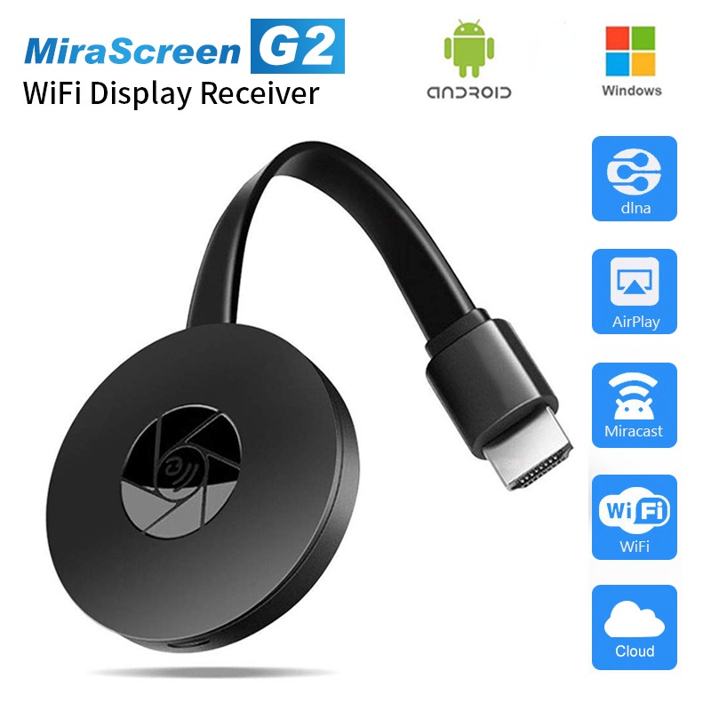 HDMI-compatible Miracast 1080P WiFi Display Dongle Cast TV Stick Airplay DLNA Screen Mirroring Share for iOS Android Pho