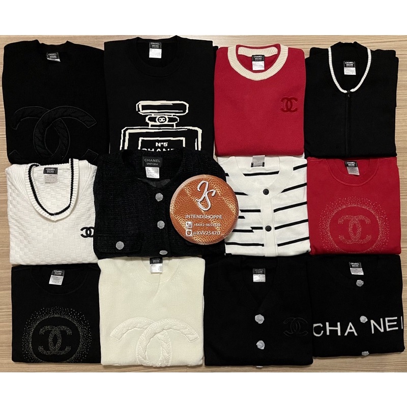 🔲🔳pre-order เสื้อ sweater Chanel Uniform สีดำแท้