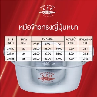 Crocodile Cookware หม้อข้าวทรงญี่ปุ่นรุ่นหนา หม้อชาบู หม้อ 2 หู ตราจระเข้ มีขนาด 22/24/26 ซม.