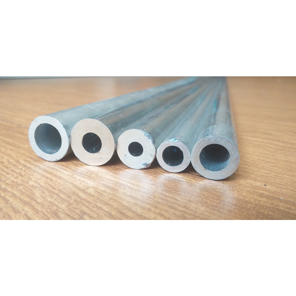 อุปกรณ์ ตกแต่งบ้าน ท่อลูมิเนียม รูใน 6 มิล 8มิล 9มิล 10มิล  โตนอก12.7มิล- 22มิล งานประดิษฐ์งาน DIY เกรด 6063 ทำรางผ้าม่าน ทำรถ ราคาถูก