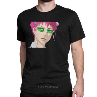 [S-5XL] เสื้อยืดแขนสั้น ผ้าฝ้าย พิมพ์ลายอนิเมะ Saikis Confused Face The Disastrous Life Of Saiki K สไตล์คลาสสิก สําหรับ