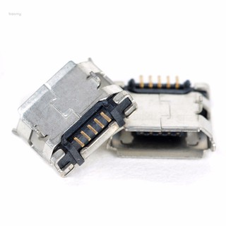 Baomy ใหม่ ซ็อกเก็ตเชื่อมต่อ Micro USB Type B ตัวเมีย 5 Pin SMT SMD DIP 20 ชิ้น