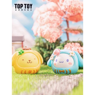 【ของแท้】ตุ๊กตาฟิกเกอร์ Sanrio Characters Dharma Blessing Series Blind Box น่ารัก