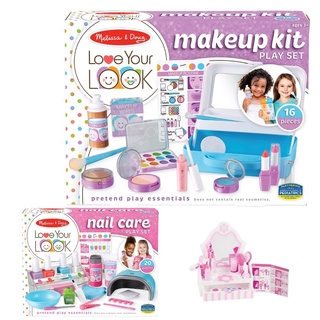 [ของแท้ USA] Melissa & Doug Makeup Kit Play Set เซ็ทอุปกรณ์แต่งหน้า อุปกรณ์ทำเล็บ โต๊ะเครื่องแป้งของเล่น ไม้ หลากรุ่น 31803/31804/3026 เล่นแต่งหน้า เล่นทำเล็บ