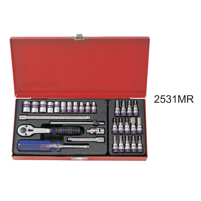 KINGTONY​ 2531MR​ บ๊อกชุด​ รู1/4" 31​ ตัวชุด​ ของแท้ ชุดลูกบ๊อก​ คิงโทนี่​ บ๊อกชุดรู1/4" ของแท้