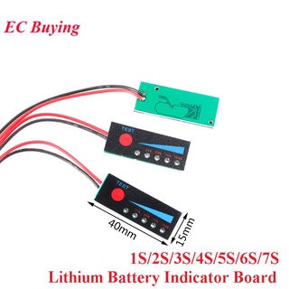 บอร์ดทดสอบแบตเตอรี่ลิเธียม Li-po Li-ion 1S 2S 3S 4S 5S 6S 7S 4.2V-29.4V พร้อมจอแสดงผล LED20210822