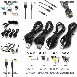 Familiesandhot พอร์ต USB ไปยังแจ็คกลม เชื่อมต่อ 5V DC สายไฟ 2.5 3.5 4.0