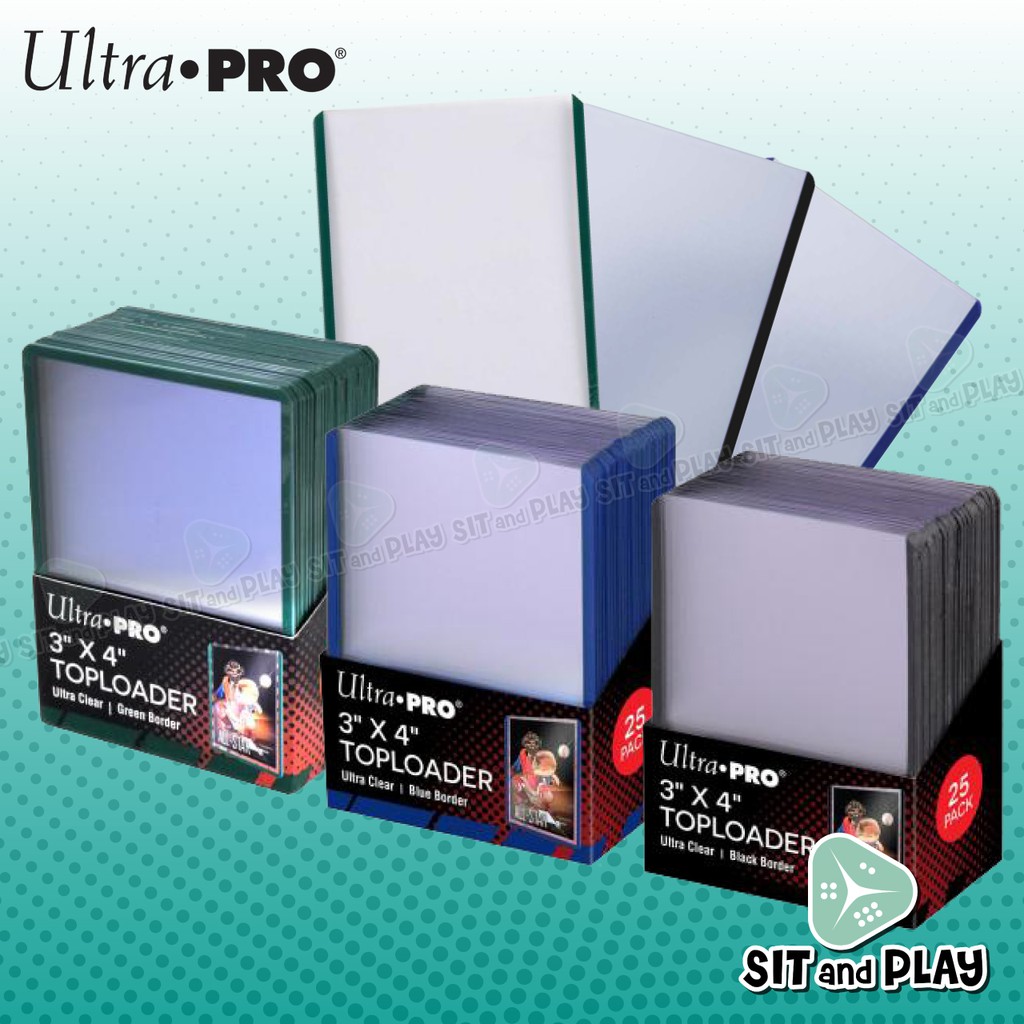 Toploader ขนาด 3x4 นิ้ว ยี่ห้อ Ultra Pro กรอบแข็ง สำหรับใส่การ์ดขนาดมาตรฐาน เช่น โปเกมอน, ศิลปินไอดอล, MTG, Digimon