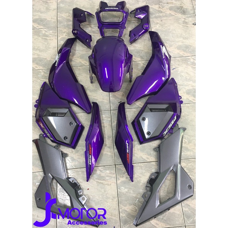 14ชิ้น ชุดสี MSX 125i SF รุ่นปี 2016 แฟริ่งใหม่ พลาสติกABS คุณภาพเกรดOEM เทียบแท้ เบิกศูนย์  สีม่วงอ